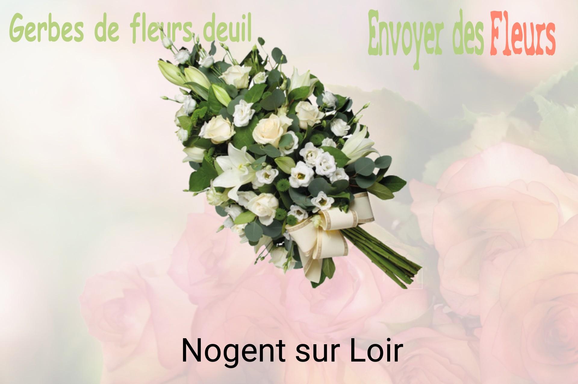 Gerbe de fleurs de deuil livrée à Nogent-sur-Loir
